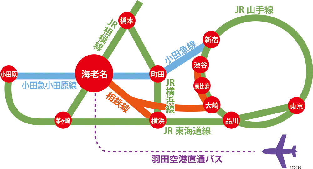 ベル歯科医院への鉄道・空港バス路線図